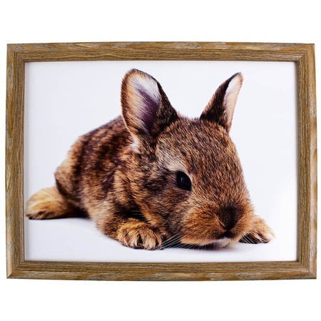 Schootkussen/laptray konijn print 43 x 33 cm 