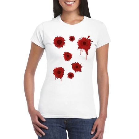 Gunshot wounds t-shirt white women