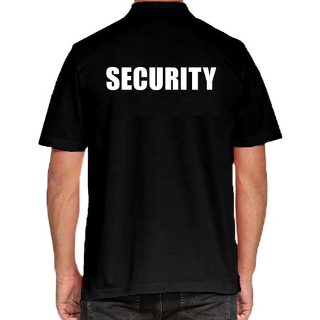 Security big size poloshirt black for men