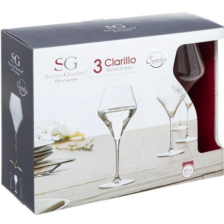 Set van 12x wijnglazen voor rode wijn Clarillo 370 ml van glas