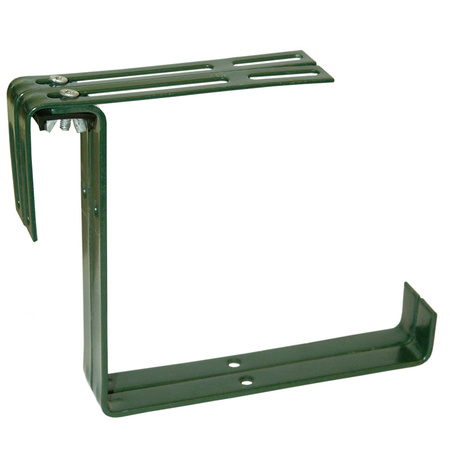 Set van 2 verstelbare metalen balkonbeugels  voor een railing t/m 14 cm in de kleur donker groen
