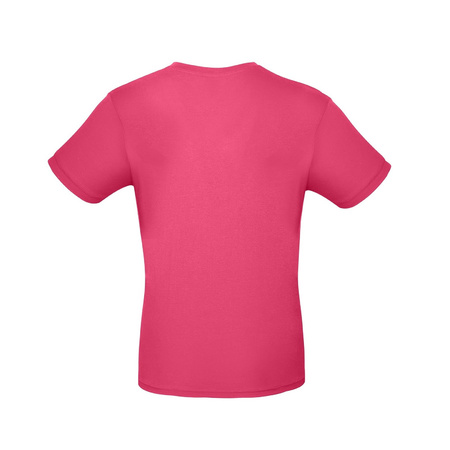 Set van 2x stuks fuchsia roze basic t-shirt met ronde hals voor heren van katoen, maat: 2XL (56)