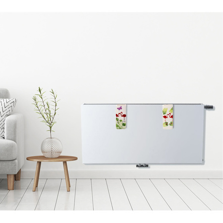 Set van 2x stuks radiator bak luchtbevochtigers / waterverdampers rechthoekig flamingo print 18 cm