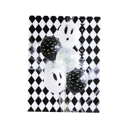 Set van 3x stuks Halloween Glow in the dark blacklight ballonnen met print 30 cm