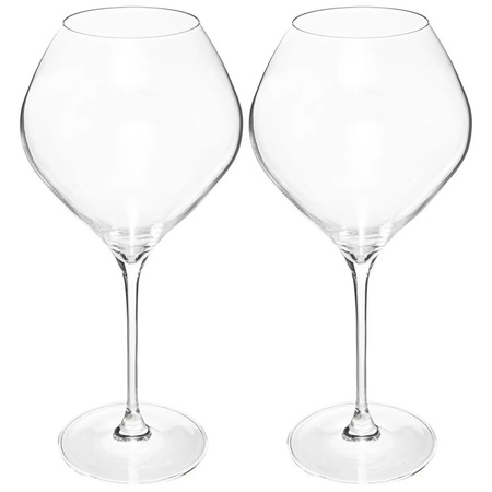 Set of 6x large pieces wine glasses for red wine 860 ml made of glass