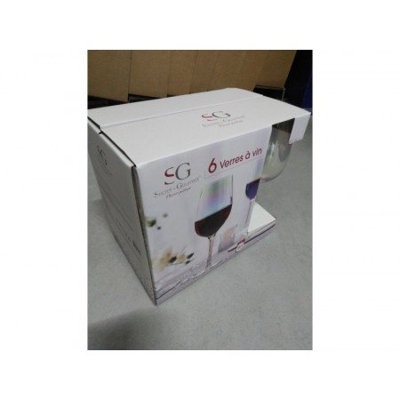 Set van 6x wijnglazen parelmoer voor rode wijn Fantasy 380 ml van glas