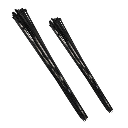 Setje van 120x stuks Kabelbinders/tie-wraps zwart 40-50 cm van 7.2 mm breed