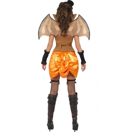 Sexy steampunk dames kostuum met vleugels