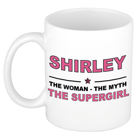 Shirley The woman, The myth the supergirl cadeau koffie mok / thee beker 300 ml