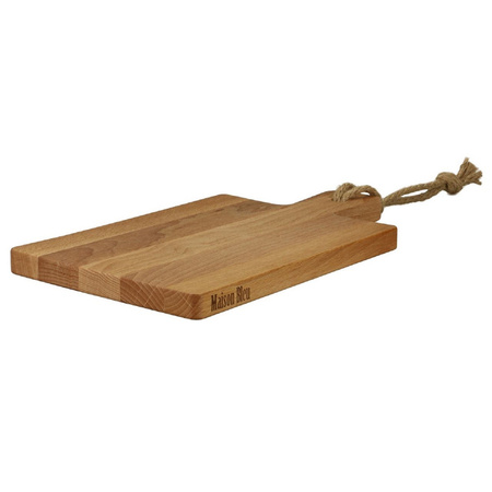 Snijplank bamboe hout rechthoek met handvat 35 cm