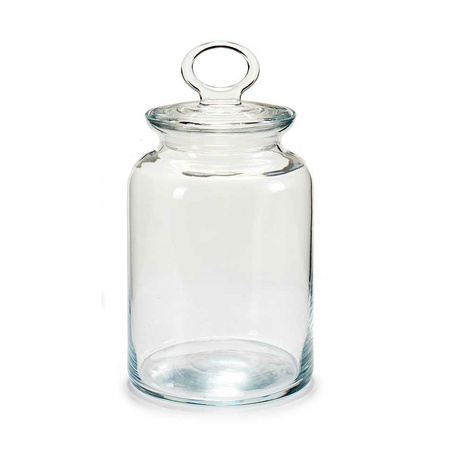 Snoeppot/voorraadpot Megan - 1100 ml - glas - met luchtdichte deksel - D11 x H17 cm
