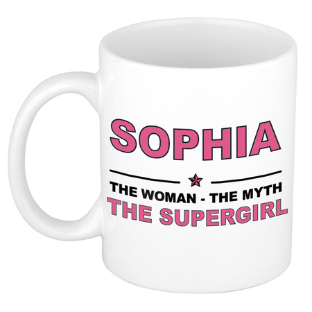 Sophia The woman, The myth the supergirl cadeau koffie mok / thee beker 300 ml