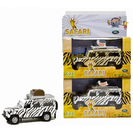 Speelgoed auto gele safari Land Rover 20 cm