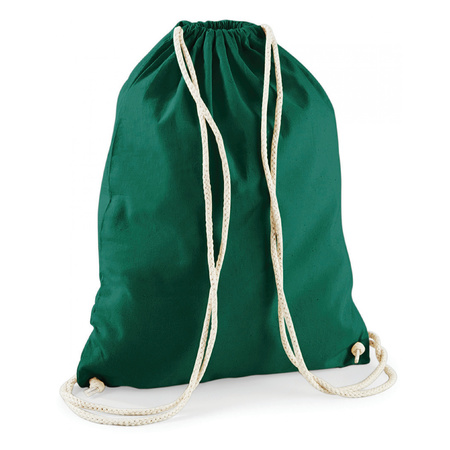 Cotton sport swimming backpack 46 x 37 cm in color dark green