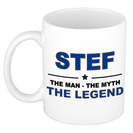 Stef The man, The myth the legend cadeau koffie mok / thee beker 300 ml