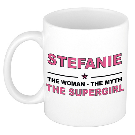 Stefanie The woman, The myth the supergirl cadeau koffie mok / thee beker 300 ml