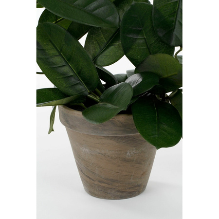 Stephanotis bruidsbloem kunstplant/kamerplant wit in grijze sierpot H50 cm x D40 cm