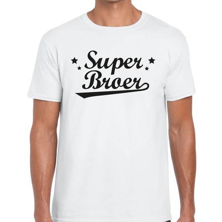 Super broer t-shirt white men