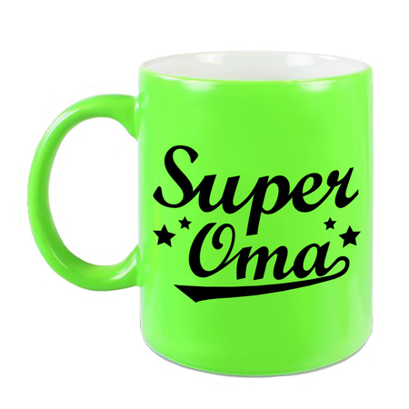 Super oma neon green mug 330 ml