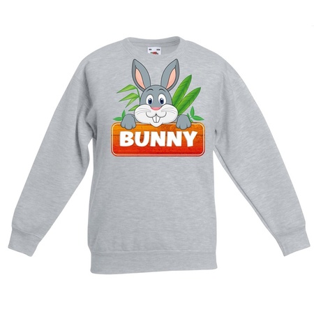 Sweater grijs voor kinderen met Bunny het konijn