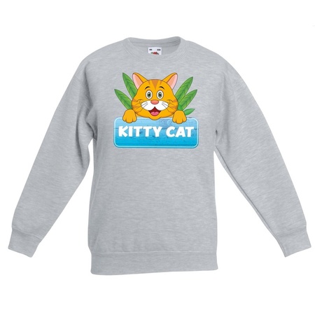 Sweater grijs voor kinderen met Kitty Cat