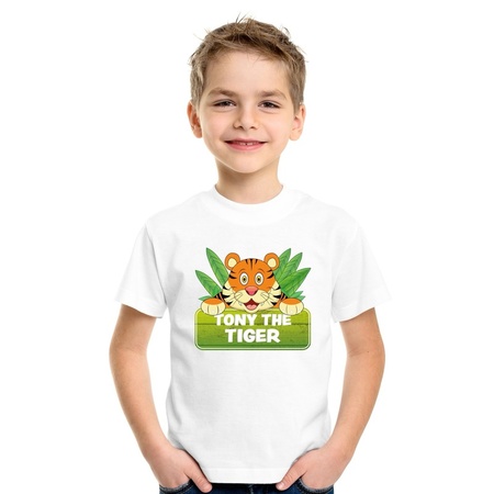 T-shirt wit voor kinderen met Tony the tiger