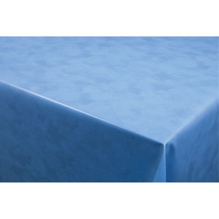 Tafelzeil/tafelkleed gemeleerd blauw 140 x 220 cm