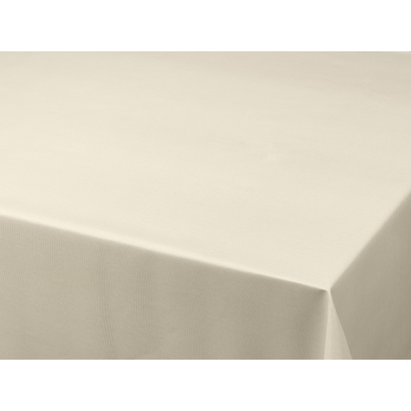 Tafelzeil/tafelkleed gemeleerd creme look 140 x 250 cm
