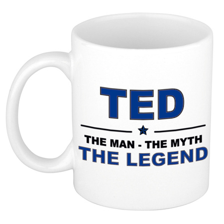 Ted The man, The myth the legend cadeau koffie mok / thee beker 300 ml