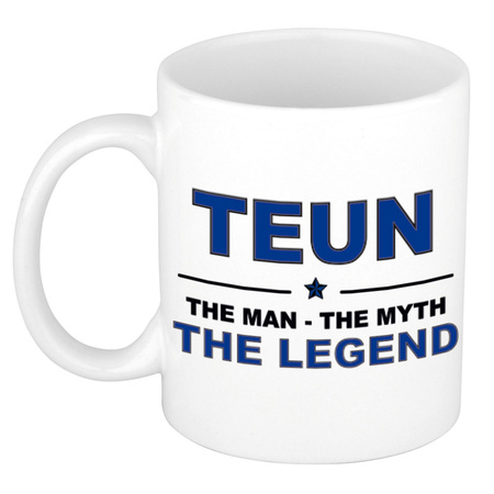 Teun The man, The myth the legend cadeau koffie mok / thee beker 300 ml