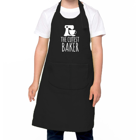 The cutest baker kitchen apron black for children / kids