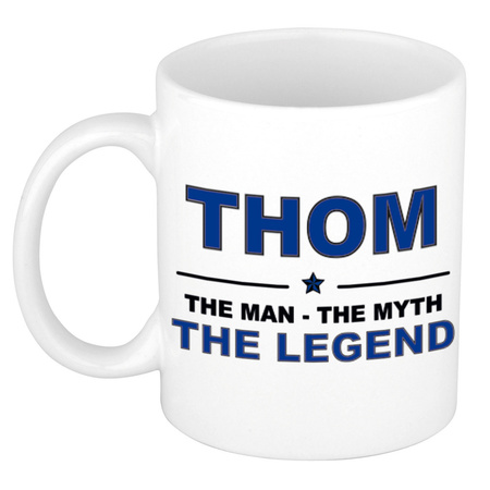 Thom The man, The myth the legend cadeau koffie mok / thee beker 300 ml