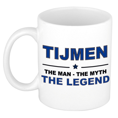 Tijmen The man, The myth the legend cadeau koffie mok / thee beker 300 ml