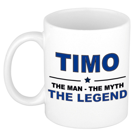 Timo The man, The myth the legend cadeau koffie mok / thee beker 300 ml