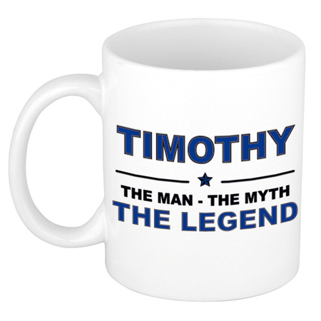 Timothy The man, The myth the legend cadeau koffie mok / thee beker 300 ml