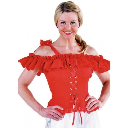Tyrolean red blouse Carmen