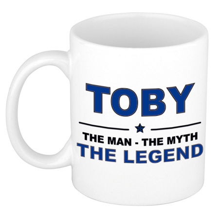 Toby The man, The myth the legend cadeau koffie mok / thee beker 300 ml