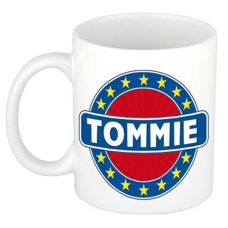 Tommie naam koffie mok / beker 300 ml