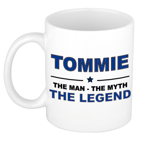 Tommie The man, The myth the legend cadeau koffie mok / thee beker 300 ml