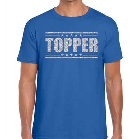 Topper t-shirt blue with silver men