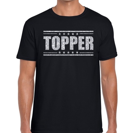 Topper t-shirt black with silver men