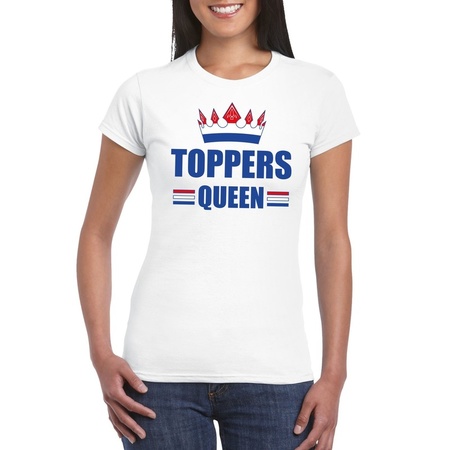 Toppers Queen t-shirt wit dames