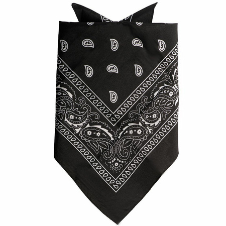 Traditional bandana - black - 52 x 55 cm