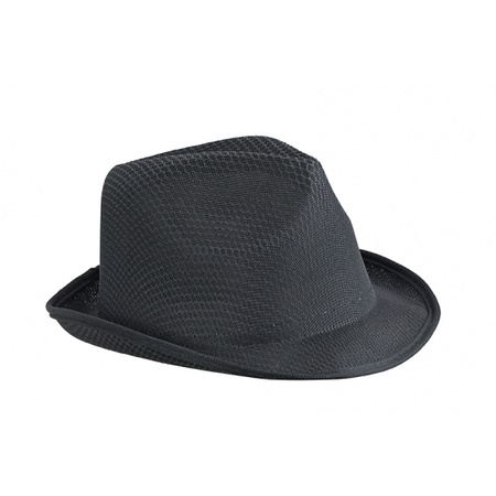Trilby party hat black for adults
