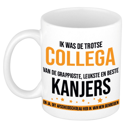 Trotse collega kanjers gift coffee mug / tea cup 300 ml