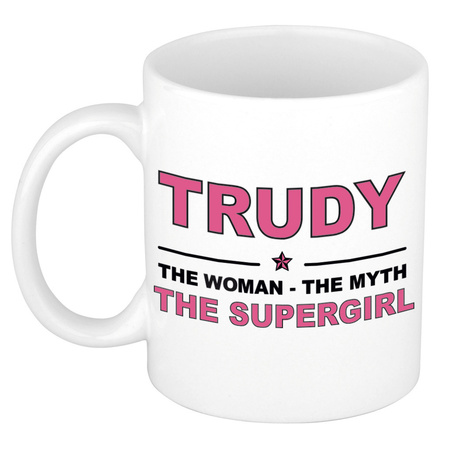 Trudy The woman, The myth the supergirl cadeau koffie mok / thee beker 300 ml