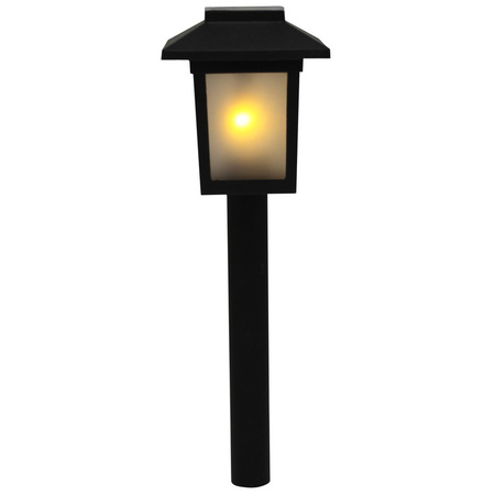 Tuinlamp solar fakkel / tuinverlichting met vlam effect 34,5 cm