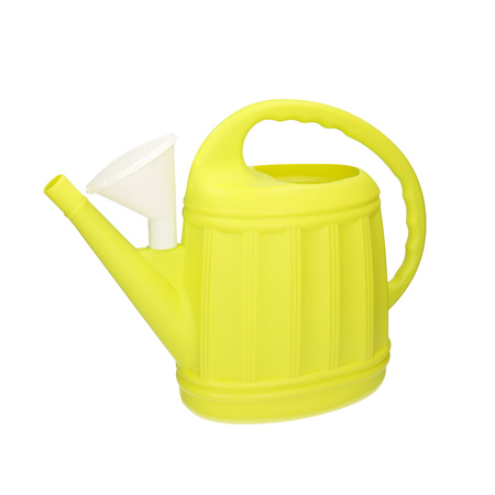 Garden plants watering can lime green plastic 12 liter