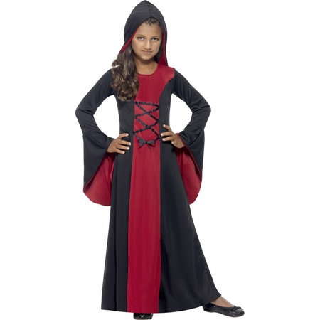 Vampier jurk maat S inclusief gebit voor meisjes