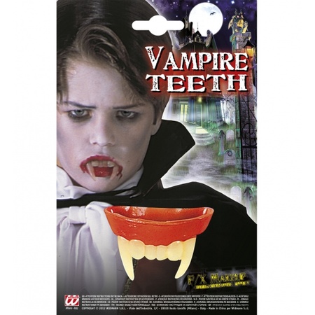 Vampier jurk maat M inclusief gebit voor meisjes